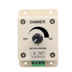 8A Single Color LED Rotary Wall Dimmer Switch 12V 24V Dimmers Category
