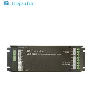 Liteputer 1CH 20A DC 12-24V DMX-512 CV Constant Voltage LED Dimmer C3 Curve 560W Max Load 0-100% Dimming Range 1-Year Warranty