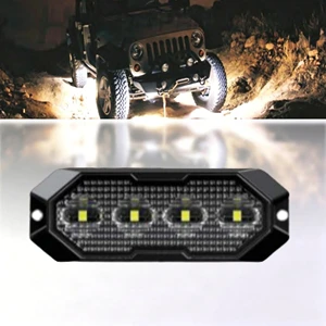 DC10-30V Multi-Color LED Strobe Light 3/4/6 LED High Power Emergency Light IP65 Sync Function for Trucks and Emergency Vehicles