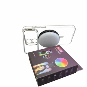 RGB Full Color MJ23 LED Video Light Portable Dimmable Multi Mode Vlogging Light Creative Photography Round Light
