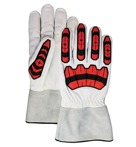 Factory sale FACTORY CUT IMPACT GLOVE WITH CE EN388 Certified ANSI A5 Heavy Duty/360 Cut Protection & Impact Protection Glove-2117 safety glove hands protection safety