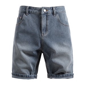 Denim Shorts Men Retro Straight Quarter Pants Men's Denim Shorts