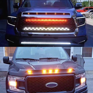 Medium Yellow Light Car Decoration LED Grille Light SUV Wheel Arch Front Warning Light Daytime Running Light