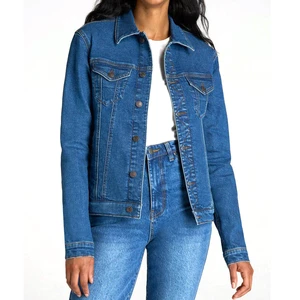 Womens Denim Jeans Jacket Top Quality Wholesale Ladies Button up Washed Regular Fit Denim Jackets Women