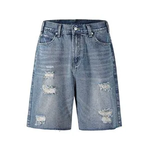 Summer Vacation Casual Fashion Washed Shorts Lightweight Loose Straight Leg Mid Waist Travel Men's Sports Shorts