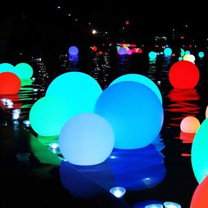 Outdoor Waterproof IP68 Hanging LED Ball Lamp Plastic Floating Swimming Pool Decorative Lighting for Garden for Pool Side Decor