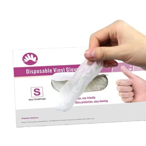 100PCS Jiamei Vinyl Disposable Examination Clear Safety Gloves with Anti-Slip & Water Proof Features CE Certified