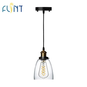 Factory Price Modern Transparent Glass Pendant Lamp 120V E26 Contemporary Design for Kitchen Lighting