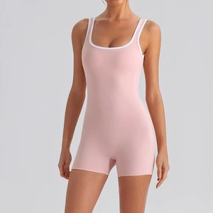 Women Naked Backless Tight Yoga Bodysuits Gym Romper Plus Size Elastic Quick-drying Running Fitness Sports Jumpsuits for Ladies