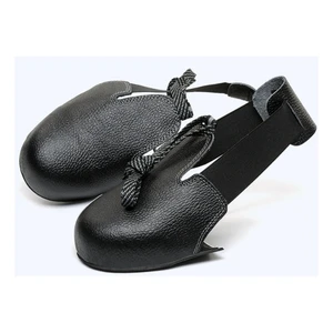 European Standard Two-layer Cowhide Steel Toe Safety Shoe Cover with Toe protection