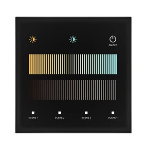 T2-L 2CH*20mA Color Temperature Touch Panel 0-10V Dimmer 2 Channel 0/1-10V signal Output with RF Function for Dual Color Light