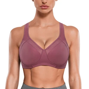 Custom logo Women Gym Bra Breathable Racerback Solid Fitness Yoga Bra Suti Sem Costura Polyester Spandex Sports Bra