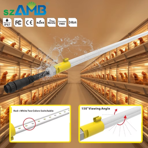 Chicken Coop Light T6 LED Tube Professional Lighting Dimmable Flicker-Free Corrosion-Free IP67 CRI>80 5-Year Warranty