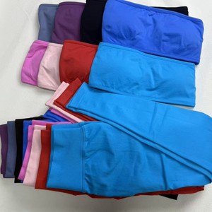 Ropa Deportiva Mujer Four-Way Stretch Breathable Seamless Tube Bra Scrunch Butt Pants Yoga Gym Fitness Workout Set For Women XS