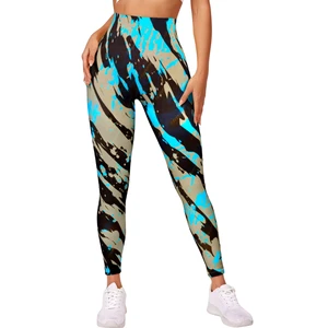 Customized Yoga Leggings High Waist Tight Full Body Print Comfortable Breathable Elastic Women's Sports Pants