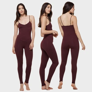 Ladies Fitness Yoga Jumpsuit Solid Workout Sport Yoga Clothes Bodysuit One Piece Running Sports Gym Jumpsuits Manufacturer