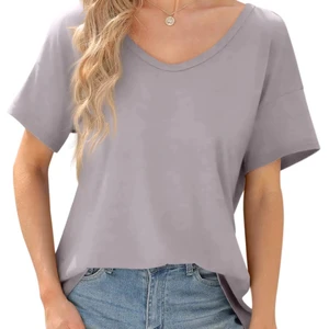 High-Quality Casual V-Neck T-Shirts for Women in All Colors Plus Size