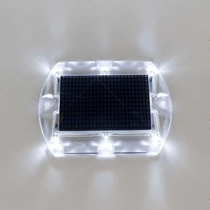 New Plastic LED Solar Cat Eye Flashing Road Signs Dock Lights Reflective Road Studs IP68 Protection High-Intensity Prismatic