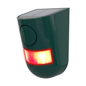 Solar Human Body Infrared Motion Sensor Alarm Lamp with Sound & Light 85dB 5-8m Detection Range Anti-Theft Animal Drive New