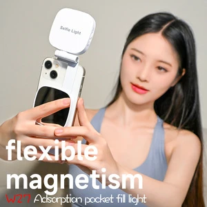 Beauty Makeup Mirror Fill Light Foldable Rotatable Pocket LED Selfie Light Portable Phone Live Stream Video Vlog Lamp