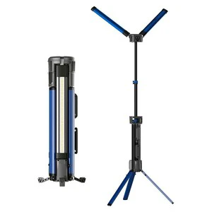 Rechargeable 100W LED 10000 Lumen IPX4 Waterproof Black Telescopic Tripod Work Light Portable For Construction Camping Warehouse