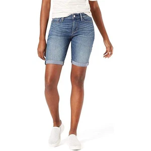 Wholesale Womens Mid-Rise Bermuda Denim Shorts Casual Women Jean Shorts Denim Denim Shorts for Women