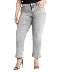 High Quality Casual Bottoms for Women Destroyed Boyfriend Denim Jeans Plus Size High Rise Gray Skinny Jeans