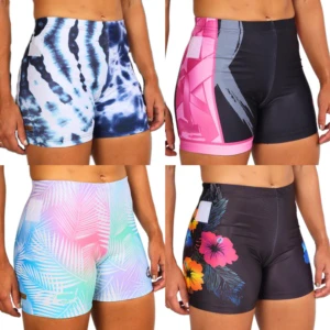 Custom Compression Tag Shorts & Tights Women Off Field Gear Tights With Velcro Girls Spanks Sublimation Tag Shorts Tights