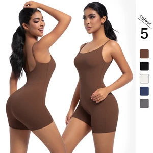 Custom Logo Nude Feeling Yoga Jumpsuit Lightweight Sports Tight Clothes Sportswear One-piece Fitness Workout Dance Costume