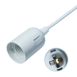 1.8M Home Decor Salt Lamp Power Cord With E27 Socket LED Bulb Base Holder Screw Dimmer Switch EU Plug Cable Made of Plastic