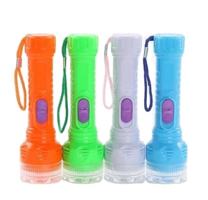 Plastic Portable Battery Led Flashlight for Outdoor Using Camping Lamp