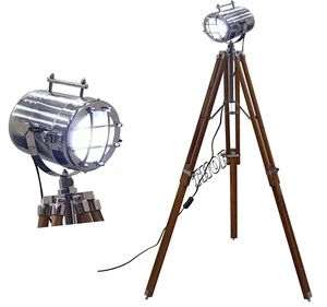 Vintage Style Vintage Standing LED Floor Lamp for Living Room Bedroom Studio & Office Modern Design with Metal Wood Leg Reading