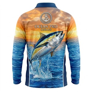 Custom Performance Uv Protection Quick Dry Upf50 Polyester Sublimation Wholesale Long Sleeve For Men Hood Fishing T Shirt Jersey