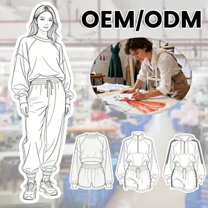 Fashion Casual Women's Tracksuit OEM ODM Customizable Two Piece Set Comfortable Loose Fit Sweatshirt Shorts Matching Outfits