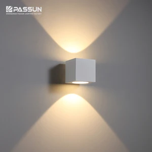 Aluminium Cube Shaped Up Down Wall Washer Decorative Led Wall Lamps