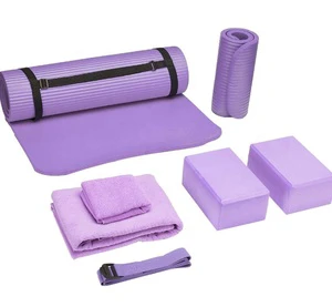 Yoga Mat Set Including Yoga Mat Blocks Towel Strap Yoga Knee Pad