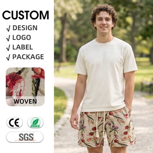 Custom Logo Tapestry Shorts Cotton Polyester Woven Fabric Jacquard Fashion Streetwear Beach Shorts Manufacturer