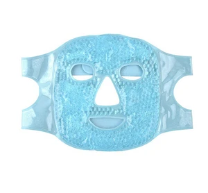 Hot & Cold Compress Face Masks For Eye Dark Circles Puffiness Migraines Headaches Stress-Induced Redness With Ice Cooling Relief