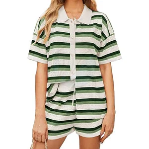 High Quality Plus Size Women's 2 Piece Above Knee Casual Solid Breathable Eco-Friendly Shorts Set Wholesale