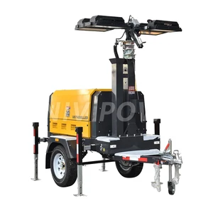 Led Lighting Tower High Power Portable Electric Mast Diesel Light Tower Used Multiple Scenarios