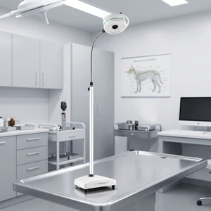 Veterinary Exam Light Class I KD-2012L-1 Gooseneck Adjustable Floor Stand Pet Surgical Lamp Mobile Medical Light