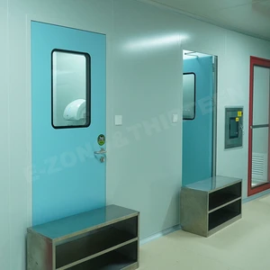 Custom Polymer Finished Aluminum Cleanroom Door Lightweight Airtight Laboratory Pharmaceutical Workshop OEM ODM Factory