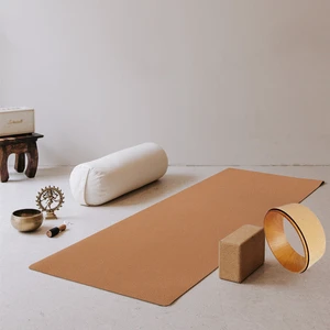 extra Thick Cork Yoga Mat Set Non-slip Yoga Mat Starter Kit Set Rpet Recyclable Yoga Mats with Strap