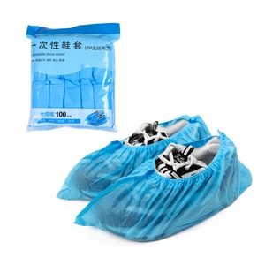 Protective Safety Medical Waterproof Nonwoven PP Blue Disposable Shoe Covers