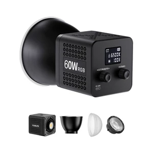 60W Rgb Video Light 2500K-6500K Full-Color Portable Led Cob Camera Lighting for Photography and Live Streaming