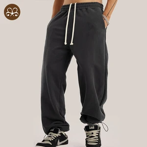 Customized Plus Terry Cotton Sweatpants Mens Jogging Pants Baggy Bottoms High Quality Autumn Winter Casual Woven Embroidered