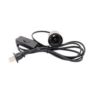 E27 E14 Bulb Lamp LED Holder Socket EU/US/AU/UK Plug With 303 Button Extent Cable 1.8m Bulb Socket for LED Pendant Light Head
