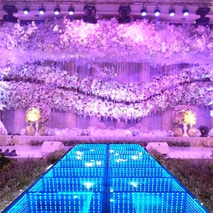 Interactive Led Dance Floor Magnetic Sensory Mini Black Modular Transparent Covering For Dj Rental