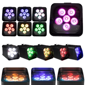 Rechargeable Wireless 6x18W Par LED Professional DMX512 Stage Wash Light For DJ Event Wedding Decoration