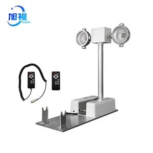 mobile flood light tower vertical tower with led lights movable construction building trailerable 600w with camera telescopic
